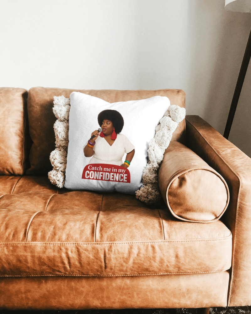 Confidence Throw Pillow, Bold Inspirational Cushion, Empowering Home Decor Accent, Motivational Gift Pillow, The Ameya Taylor Experience